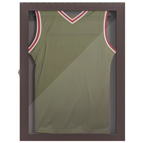 Sports Jersey Display Case 235x315 UV Protection Frame Wall Mount Brown