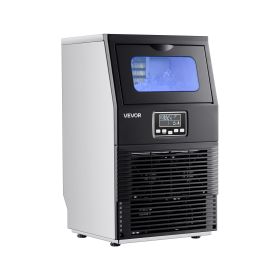 VEVOR Commercial Ice Maker Machine, 90 lbs/24h with 12Lbs Storage, 32 Cubes per Cycle
