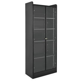 VEVOR Display Cabinet with Doors, 67 in Tall Lighted Display Case with 2 Adjustable Shelves, 5-Tier Curio Collectibles Storage Cabinet