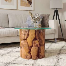 Coffee Table Brown Solid teak driftwood Medium Coffee Table