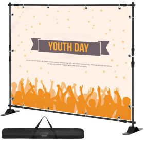 10x8 ft Adjustable Background Bracket with Handbag - Sturdy for Party, Wedding, Photo Booth, Trade Show, Perfect for Backdrop Setup